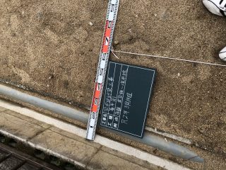 河内長野市二階リビングもみの木の家・地縄張りです。